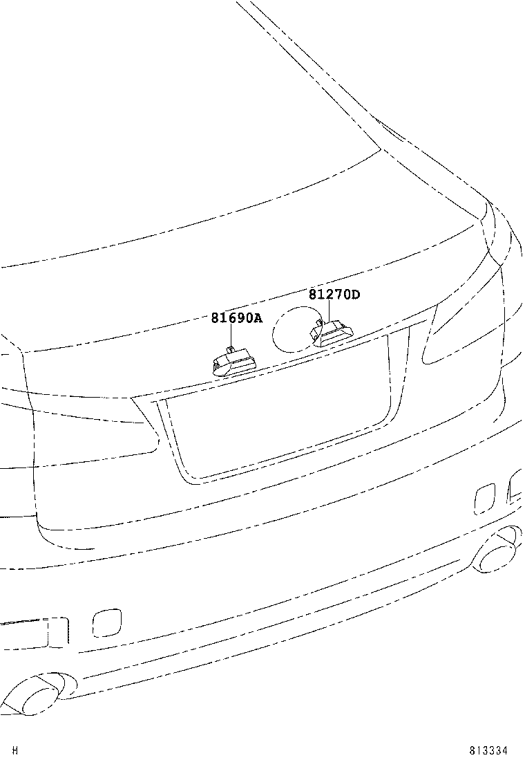 81690-53010 LAMP ASSY, LICENSE PLATE, LH product image