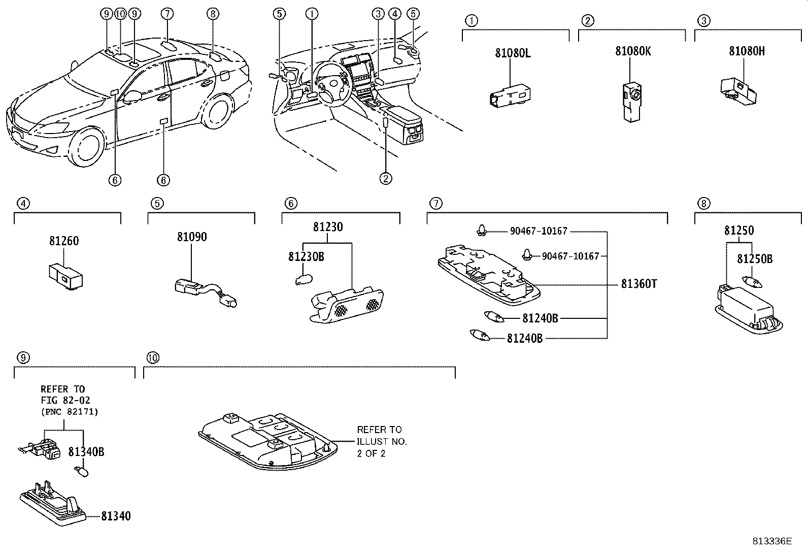 Toyota 81260-53810-C0 LAMP ASSY, MAP
