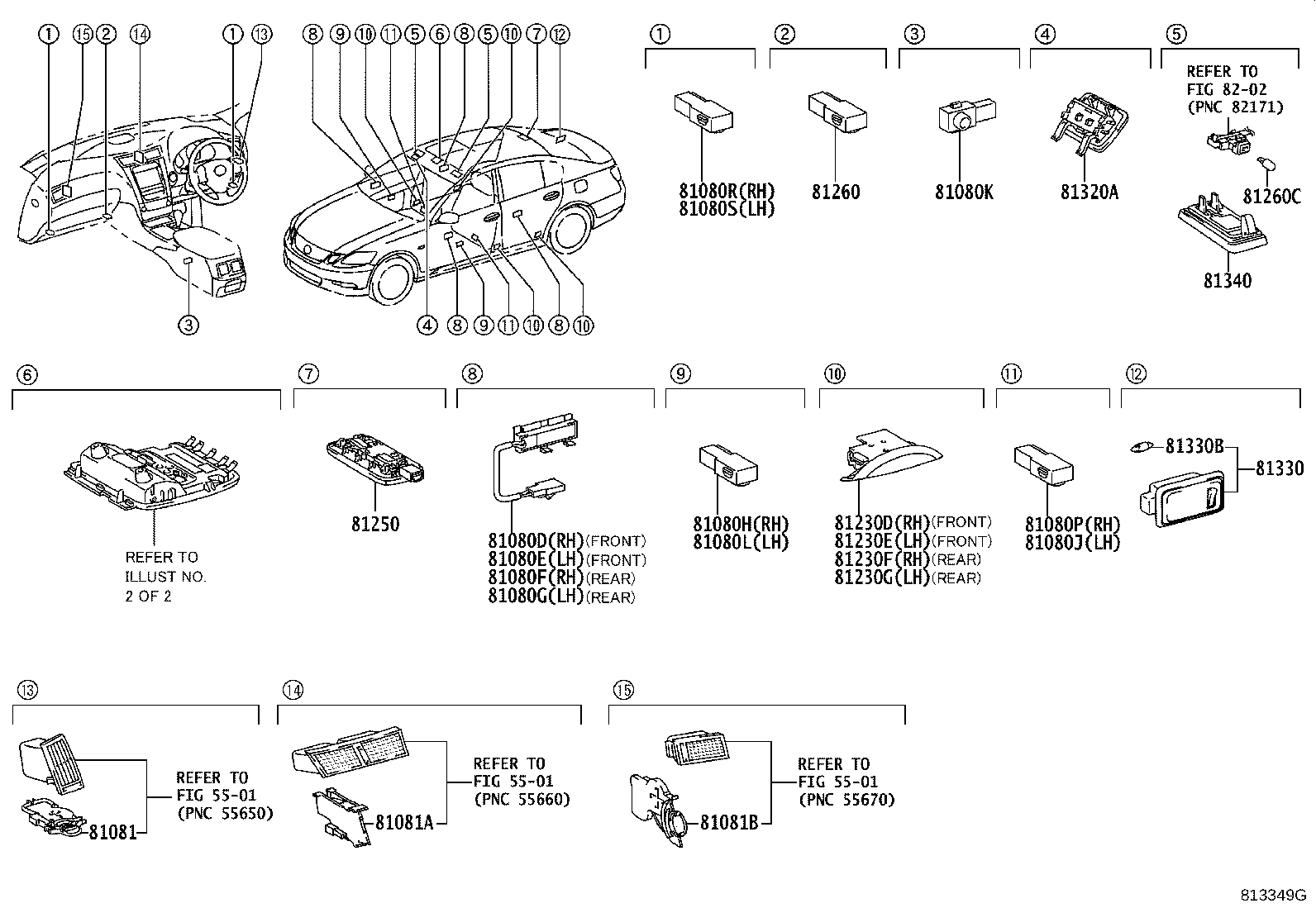 81260-30516-B1 LAMP ASSY, MAP product image