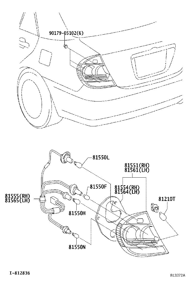 81561-33360 LENS, REAR COMBINATION LAMP, LH product image