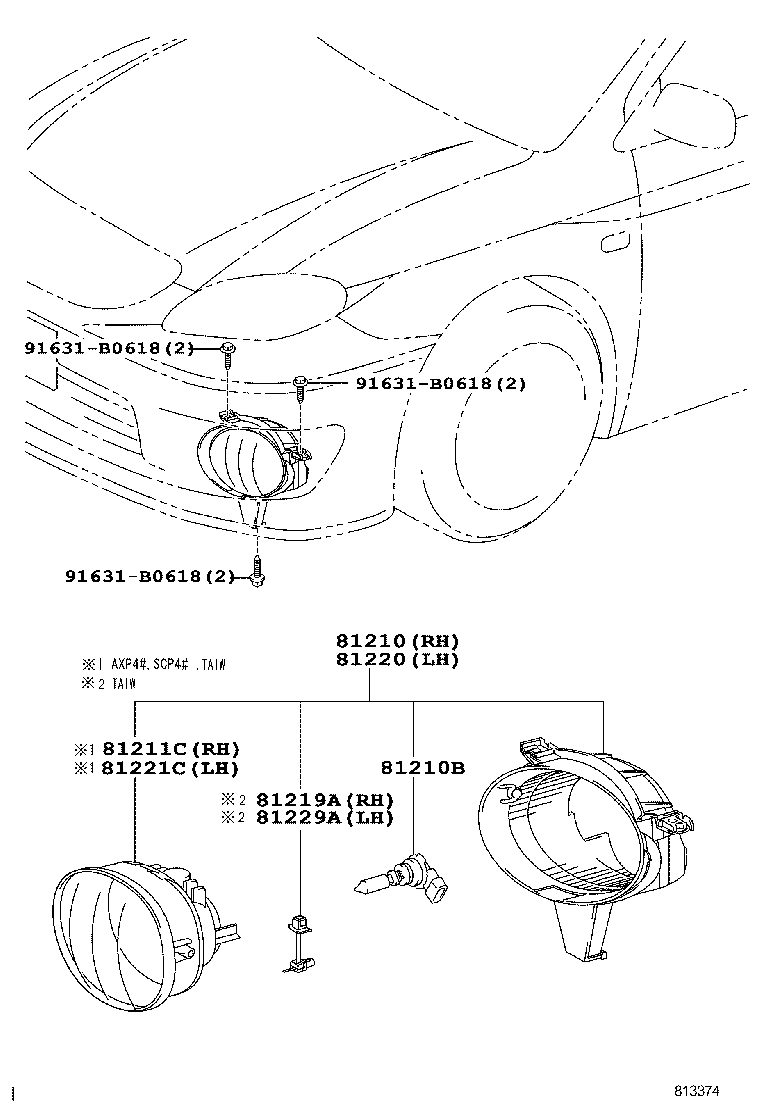81229-0D070 BRACKET, FOG LAMP, LH product image