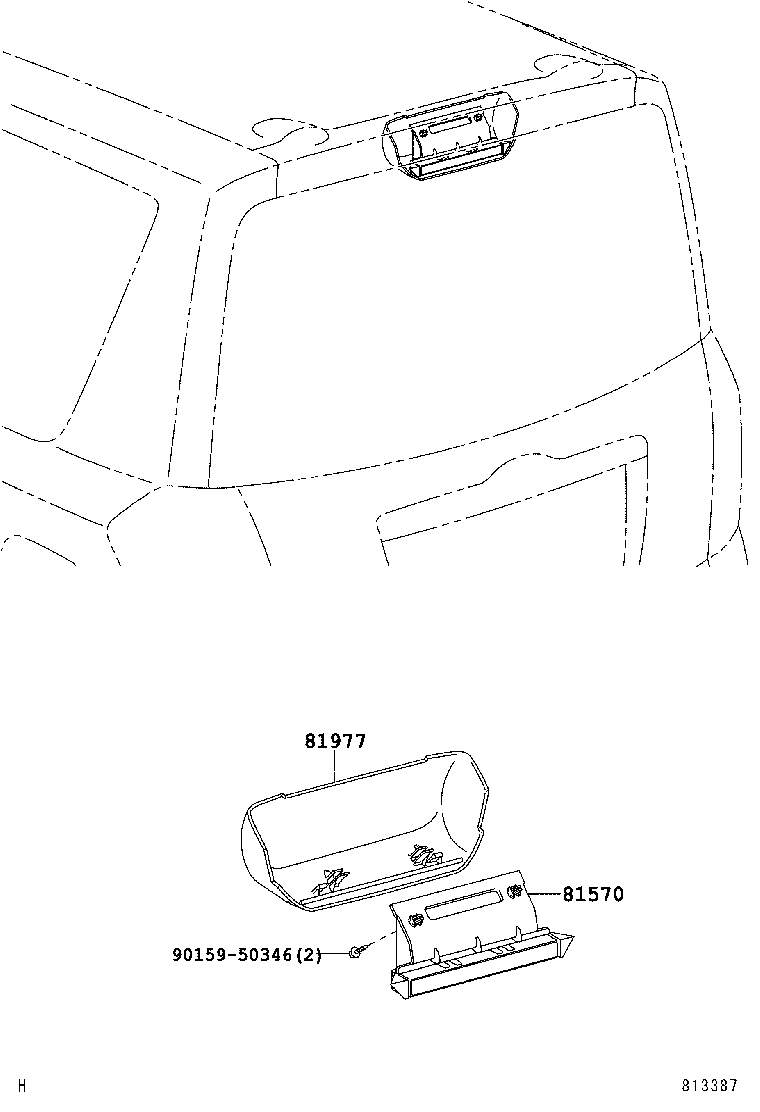 81505-52010 LAMP ASSY, CENTER STOP product image