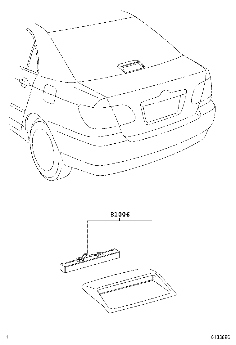 81006-02040-B0 LAMP SET, STOP CENTER product image