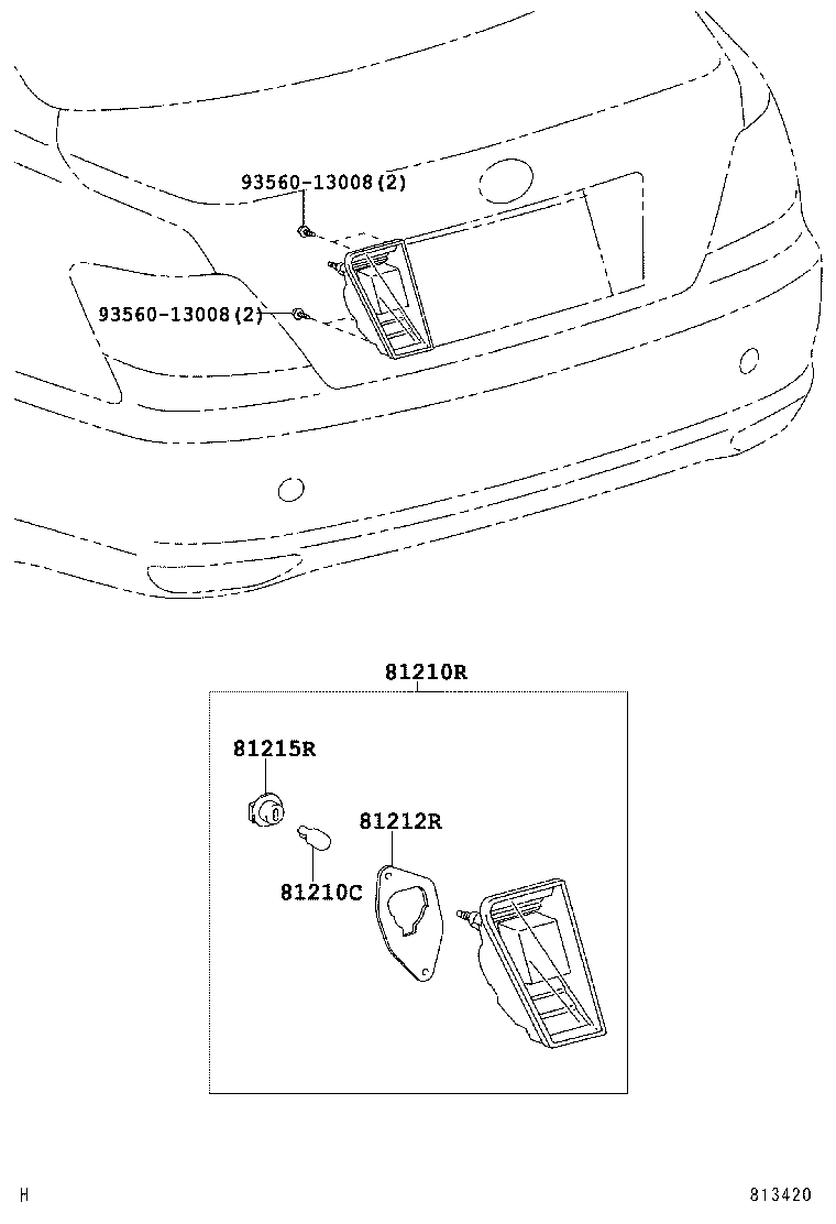 81585-0P010 SOCKET & WIRE, REAR FOG LAMP product image