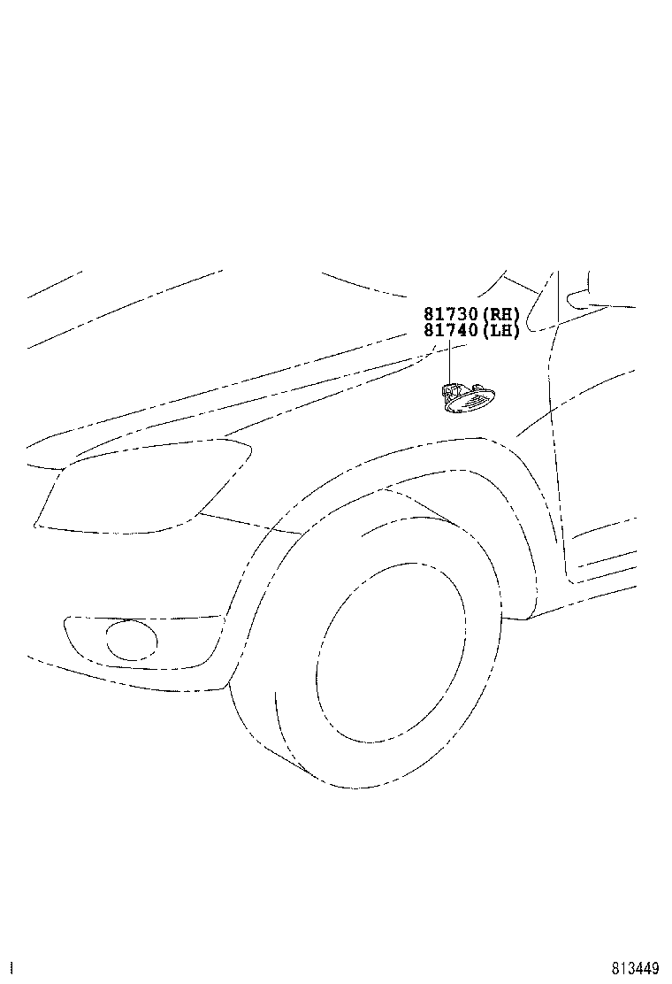 81730-52071 LAMP ASSY, SIDE TURN SIGNAL, RH product image