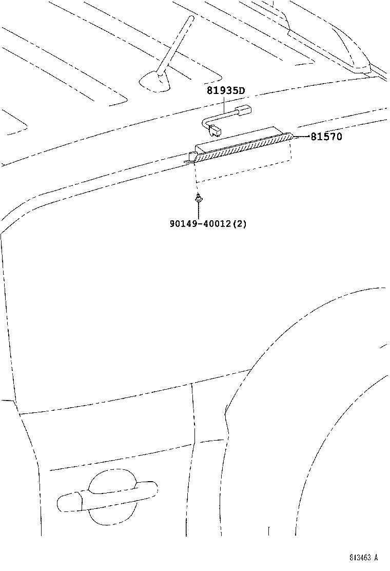 Toyota 81570-42070 LAMP ASSY, CENTER STOP