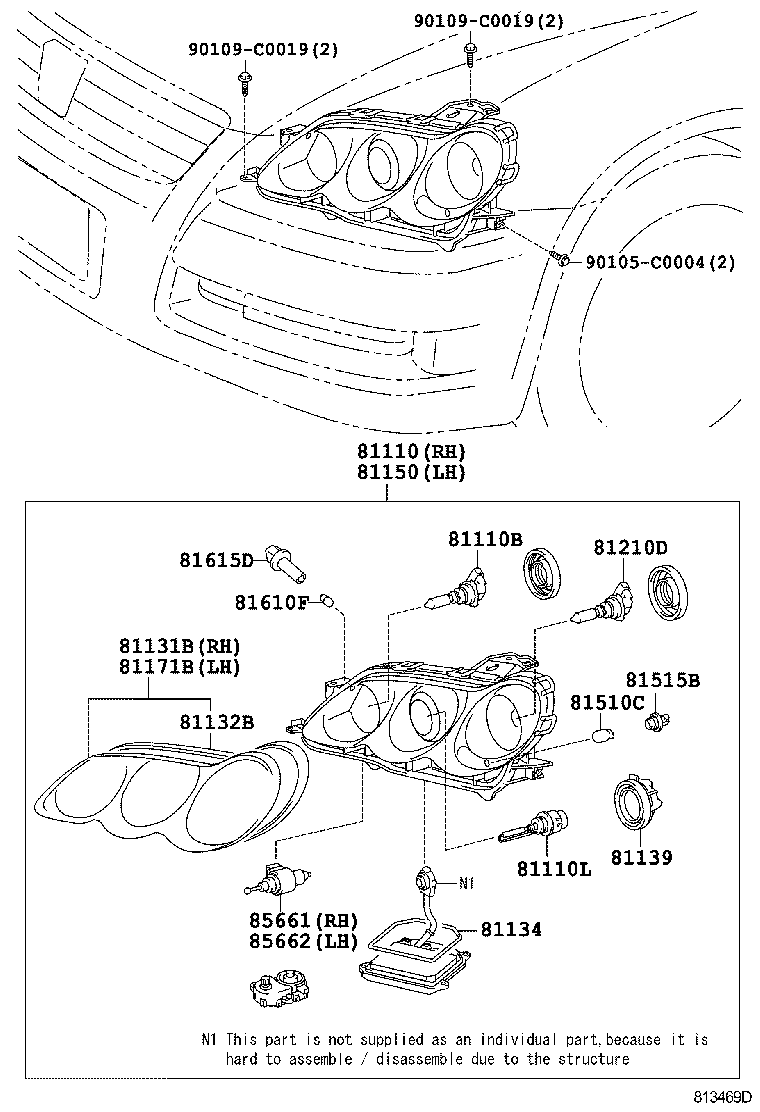 81110-0P021 HEADLAMP ASSY, RH product image
