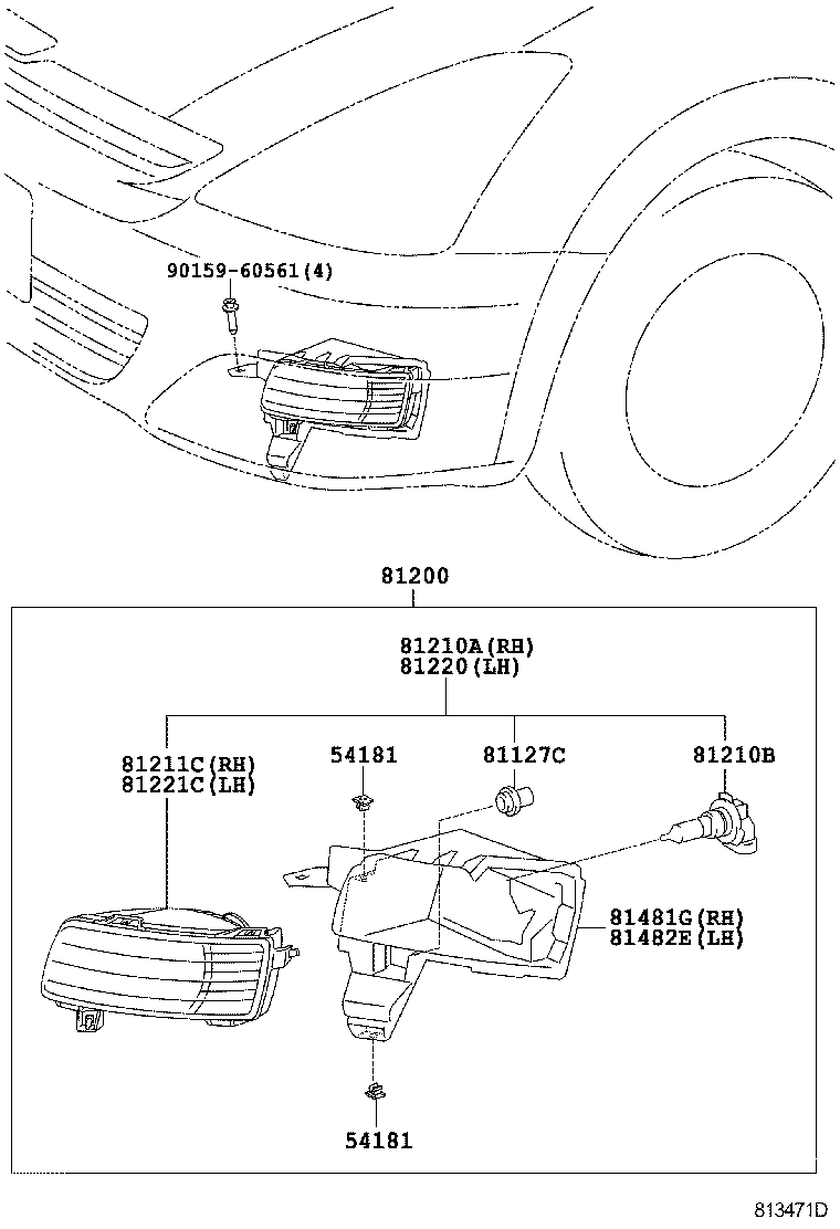 52126-0M010 BRACKET, FOG LAMP MOUNTING, LH product image