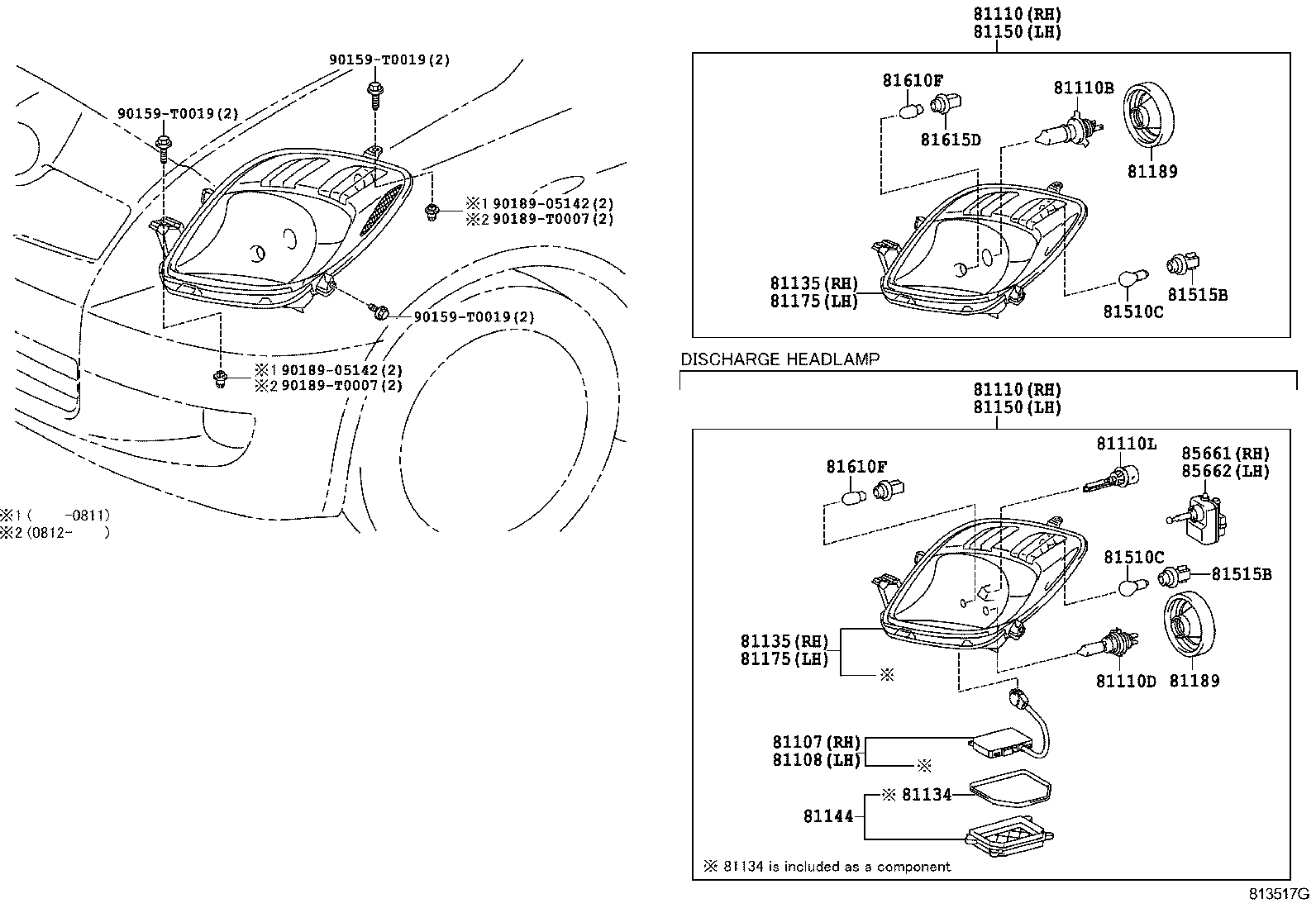 90981-20009 BULB, DISCHARGE HEADLAMP product image