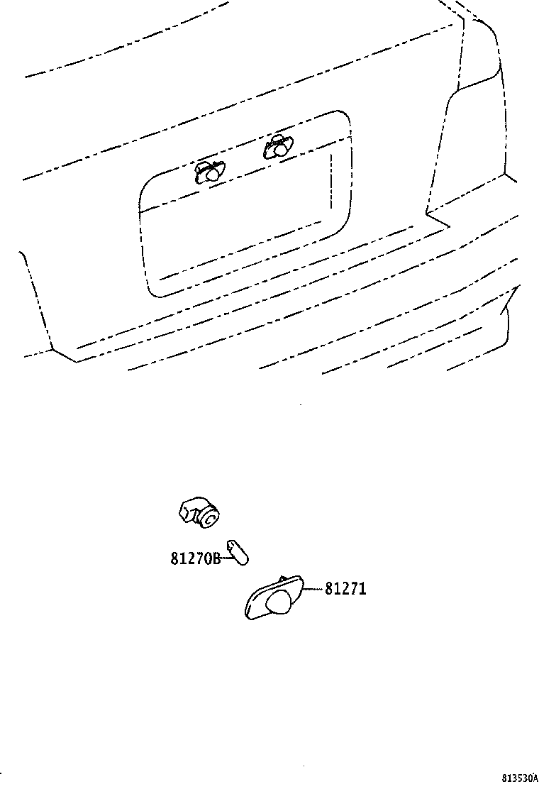 81275-16260 SOCKET AND WIRE, LICENSE PLATE LAMP product image