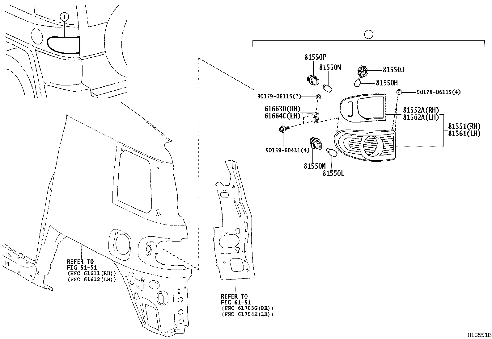 Toyota 81561-35300 LENS, REAR COMBINATION LAMP, LH
