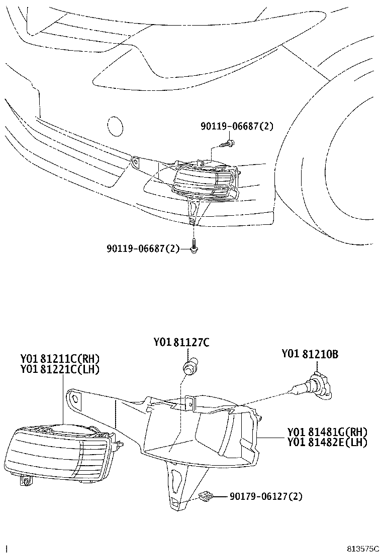 81482-28270 BRACKET, FOG LAMP, LH product image