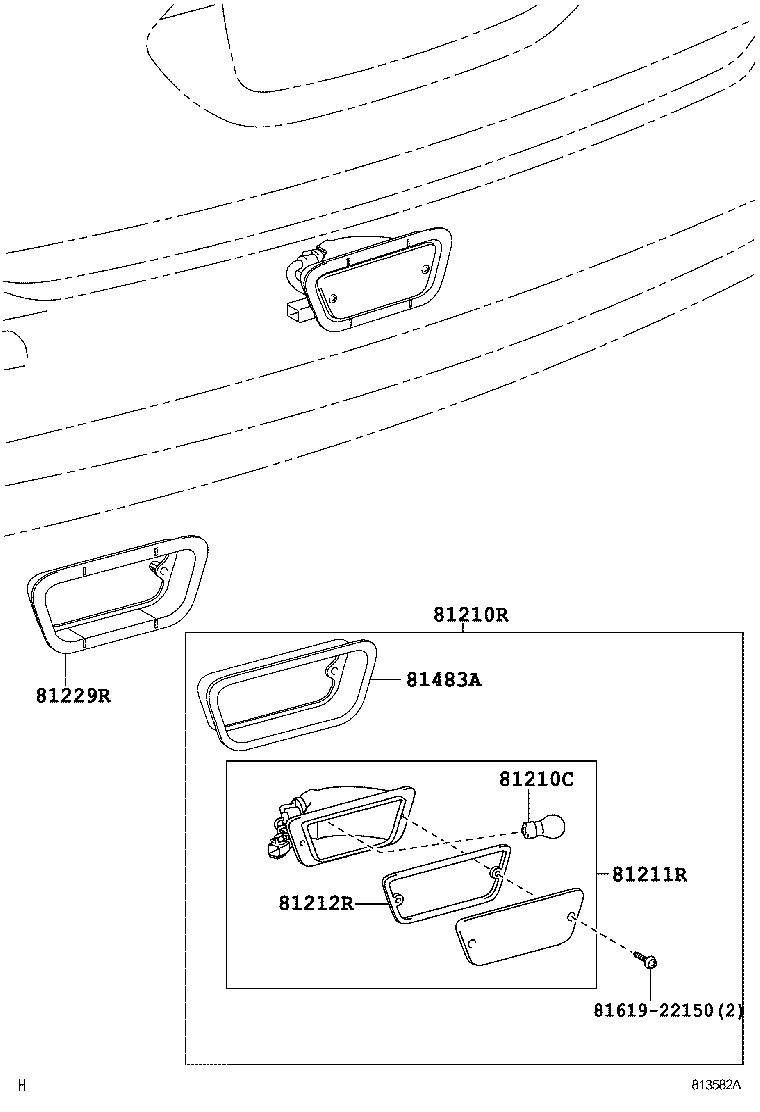 81457-28030 LENS, REAR FOG LAMP product image