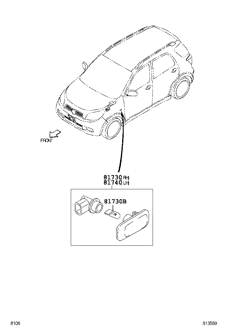 81730-B2020 LAMP ASSY, SIDE TURN SIGNAL, RH product image