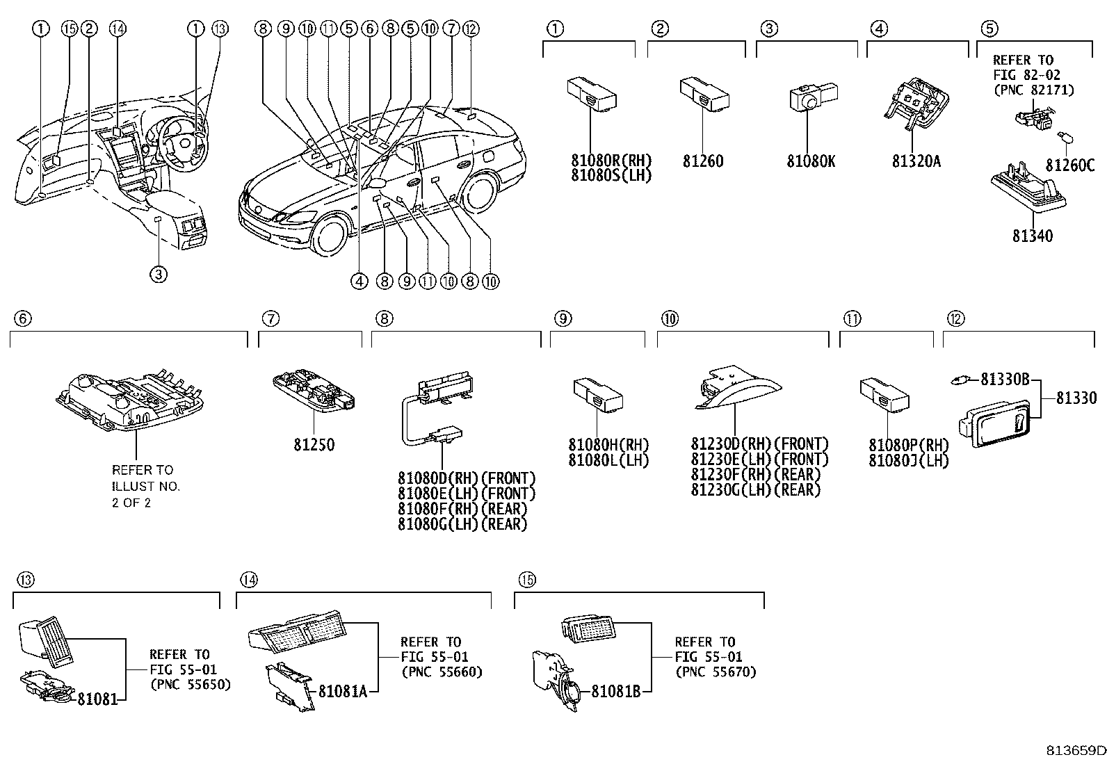 81260-30549-A2 LAMP ASSY, MAP product image