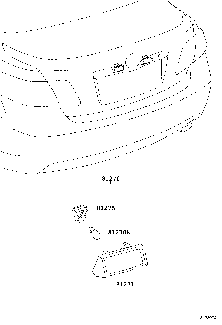 81271-30291 LENS, LICENSE PLATE LAMP product image