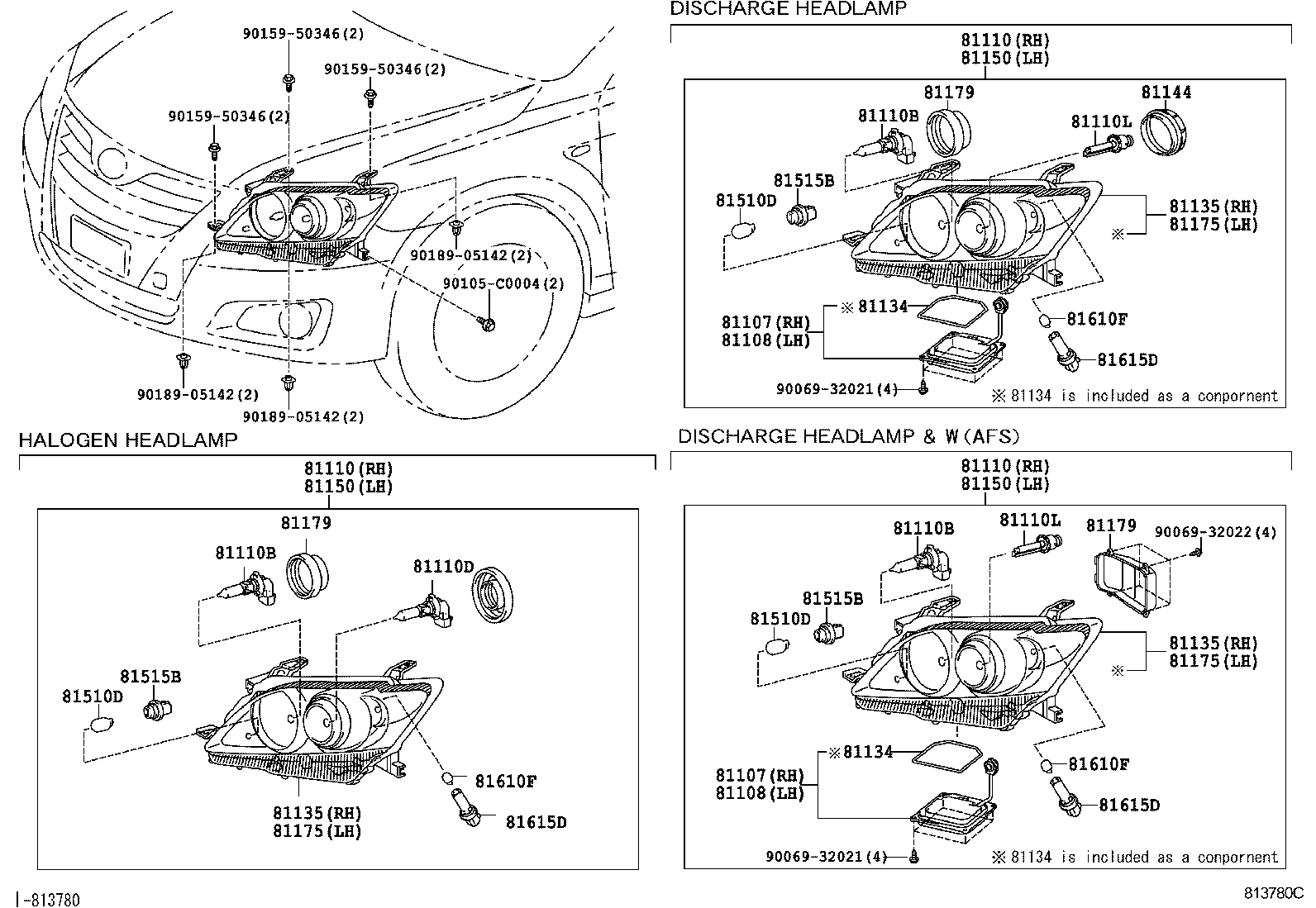 81150-06403 HEADLAMP ASSY, LH product image