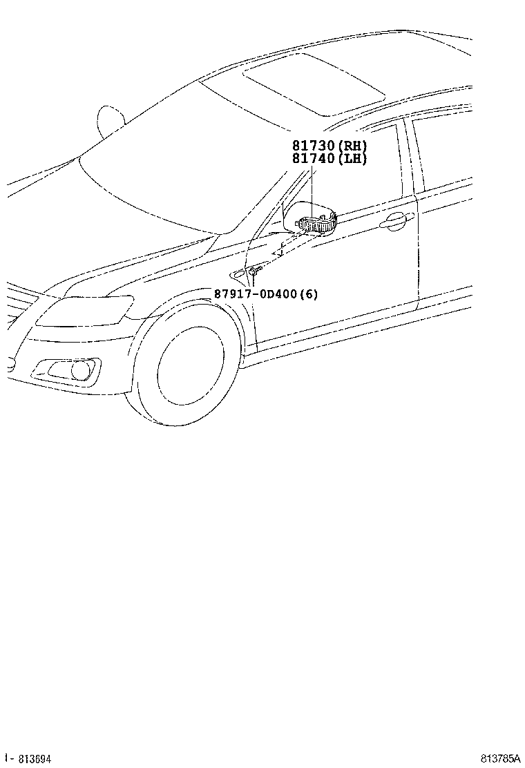 81740-06040 LAMP ASSY, SIDE TURN SIGNAL, LH product image
