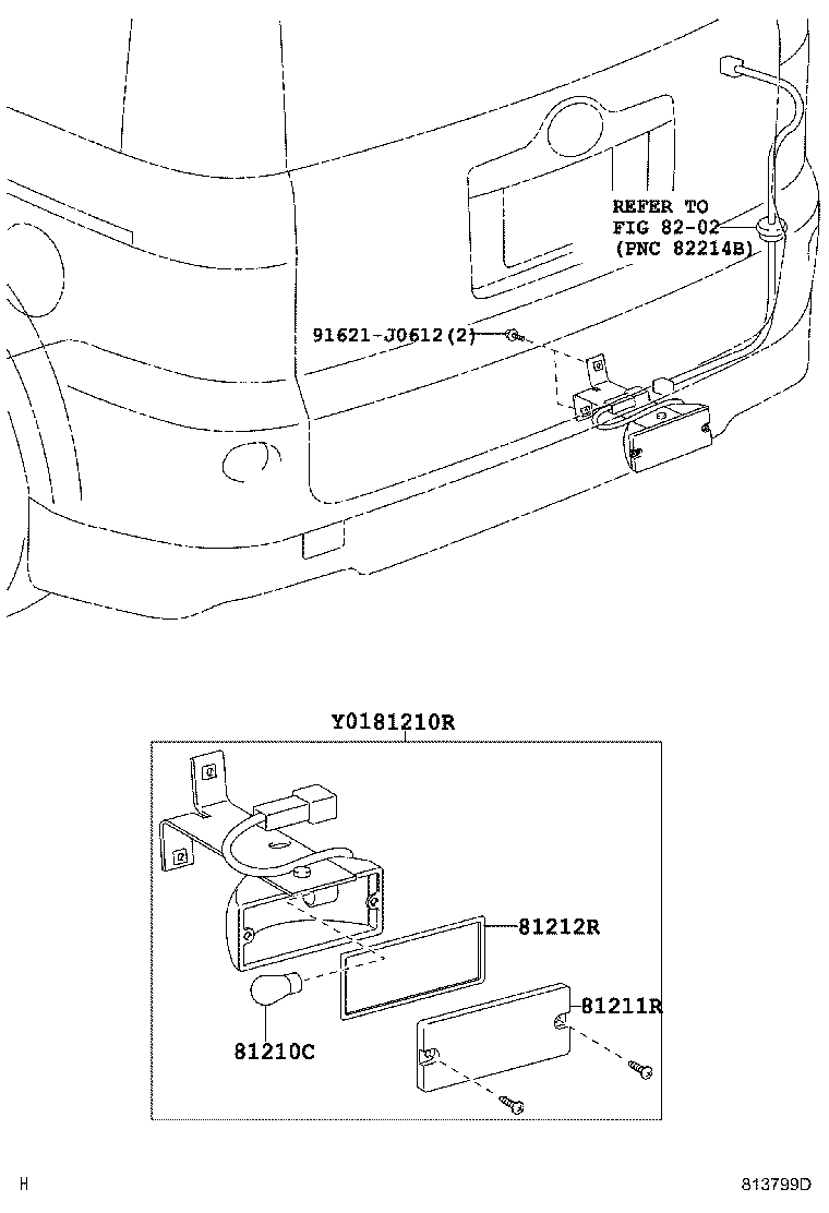 81480-52090 LAMP ASSY, REAR FOG product image