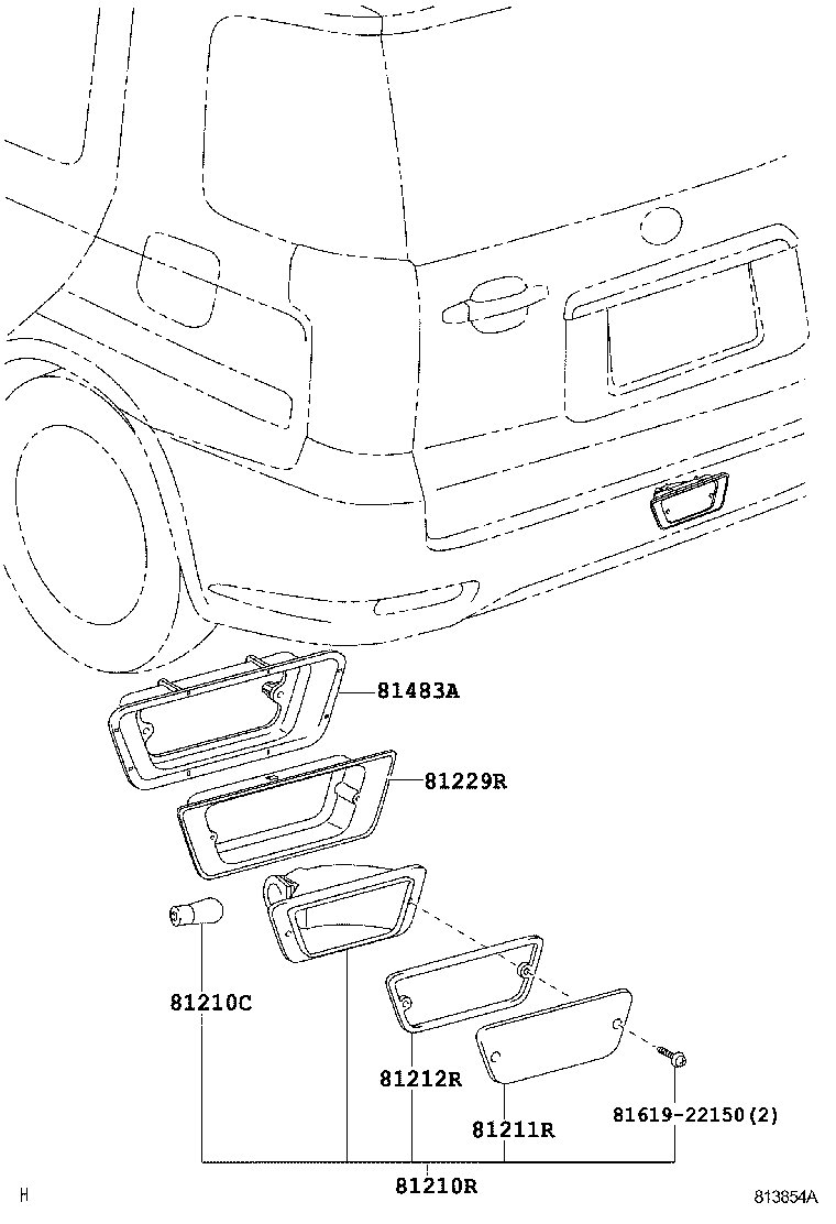 81481-46010 BRACKET, REAR FOG LAMP product image