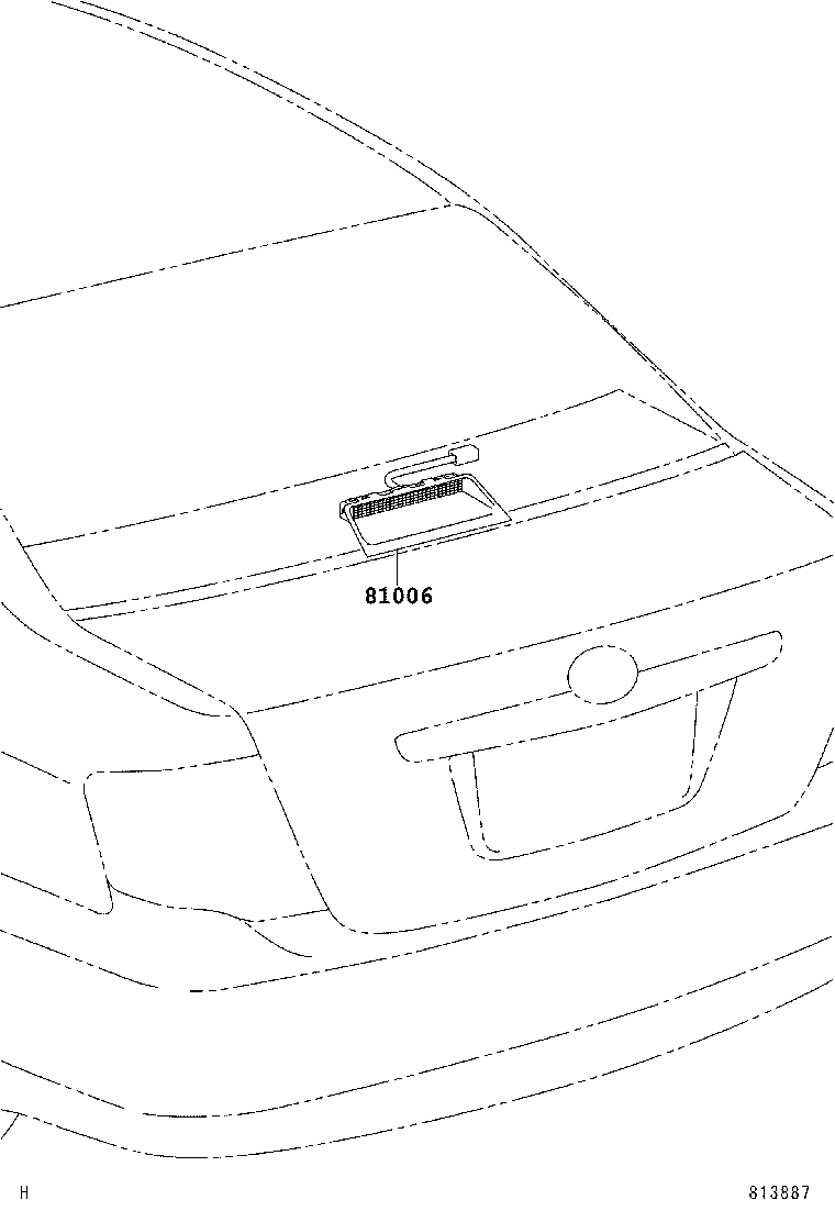 81006-13020 LAMP SET, STOP CENTER product image