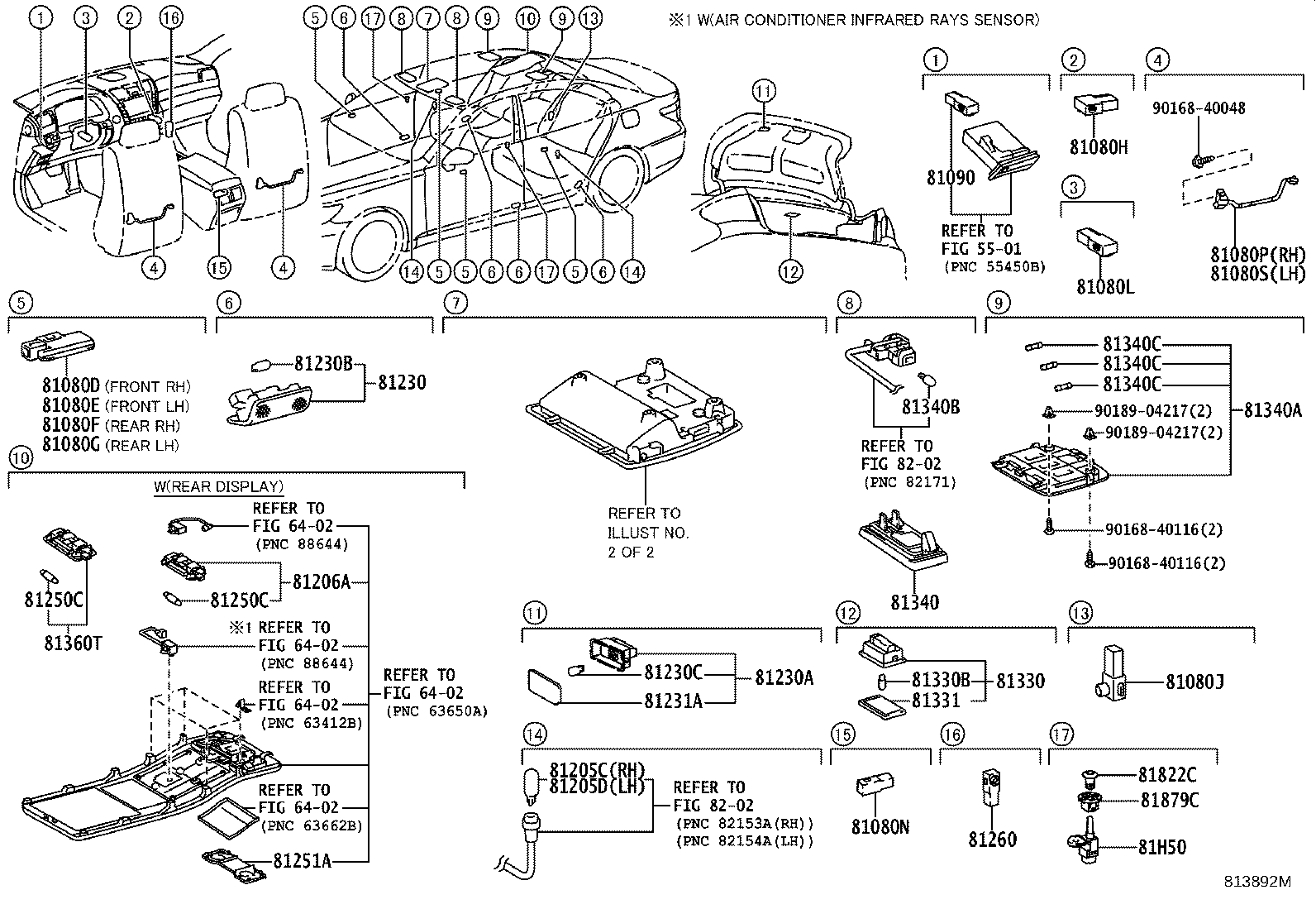 Toyota 81080-50050 LAMP ASSY, FRONT DOOR INSIDE HANDLE ILLUMINATION, LH