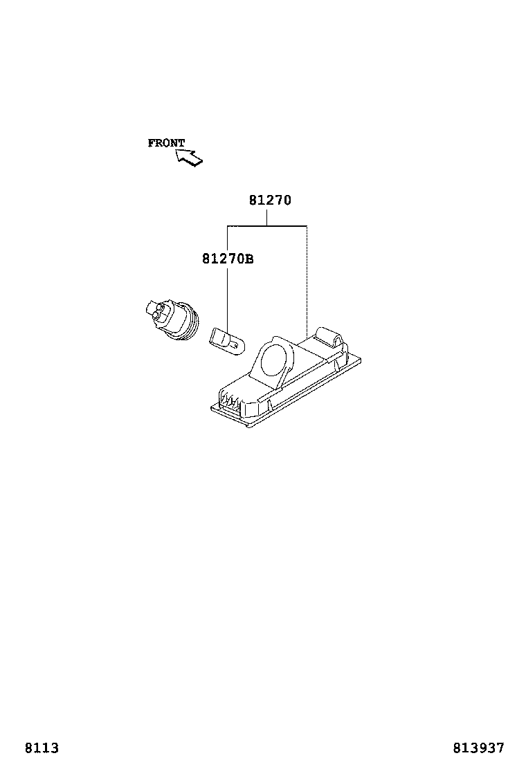 81270-BZ080 LAMP ASSY, LICENSE PLATE product image