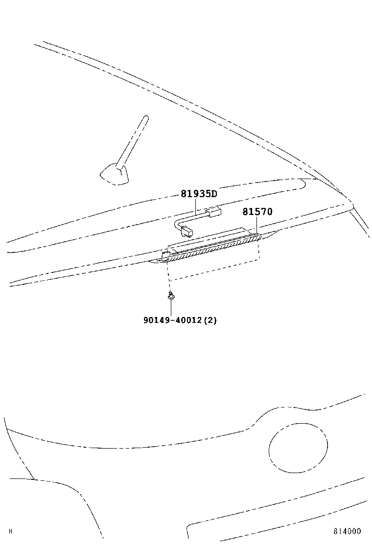 81935-12230 CORD ASSY, CENTER STOP LAMP product image