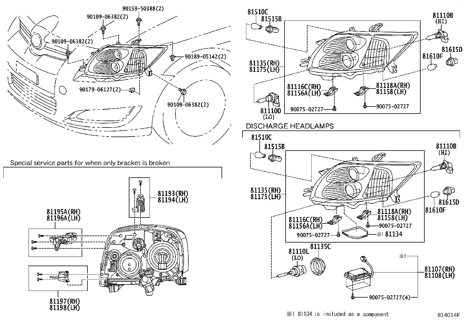 81107-52681 COMPUTER SUB-ASSY, HEADLAMP LIGHT CONTROL, RH product image