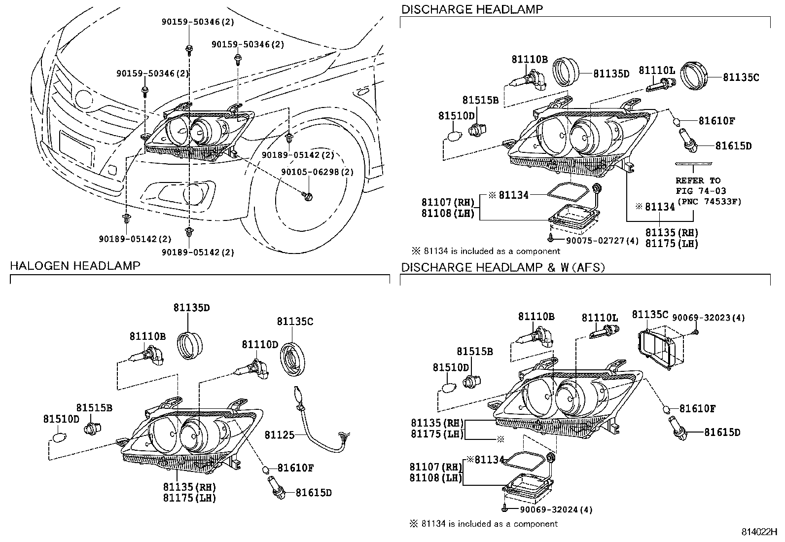 81185-06371 UNIT ASSY, HEADLAMP, LH product image