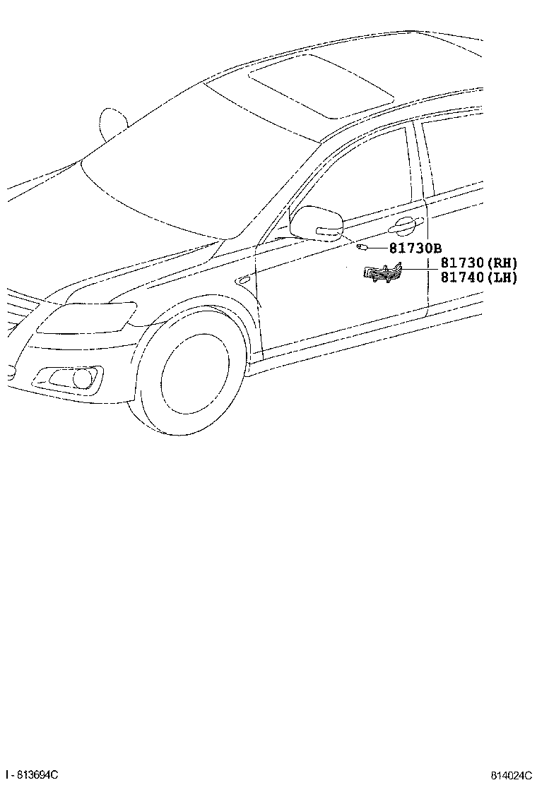 81740-06050 LAMP ASSY, SIDE TURN SIGNAL, LH product image