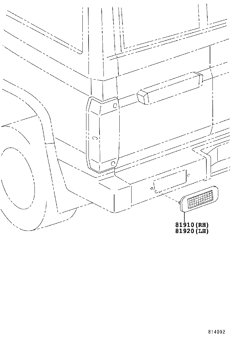 81920-WY010 REFLECTOR ASSY, REFLEX, LH product image