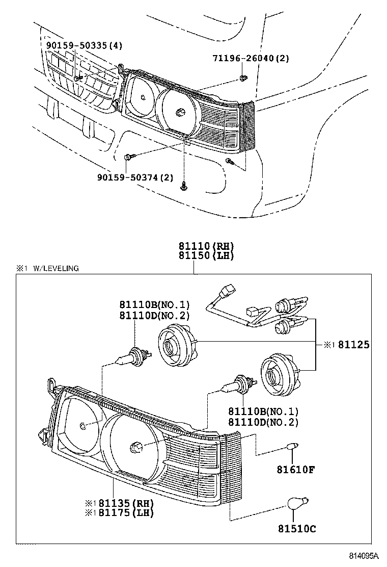 81150-36330 HEADLAMP ASSY, LH product image