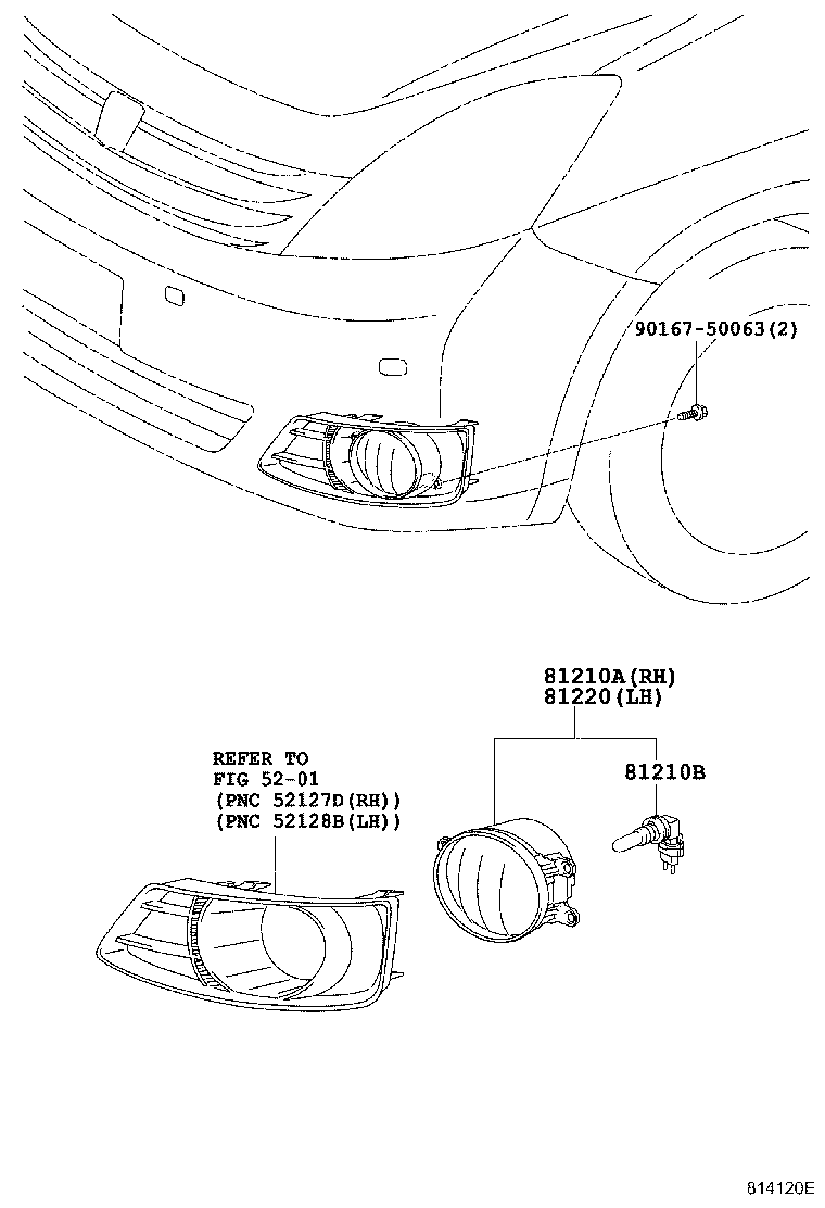 52126-44020 BRACKET, FOG LAMP MOUNTING, LH product image