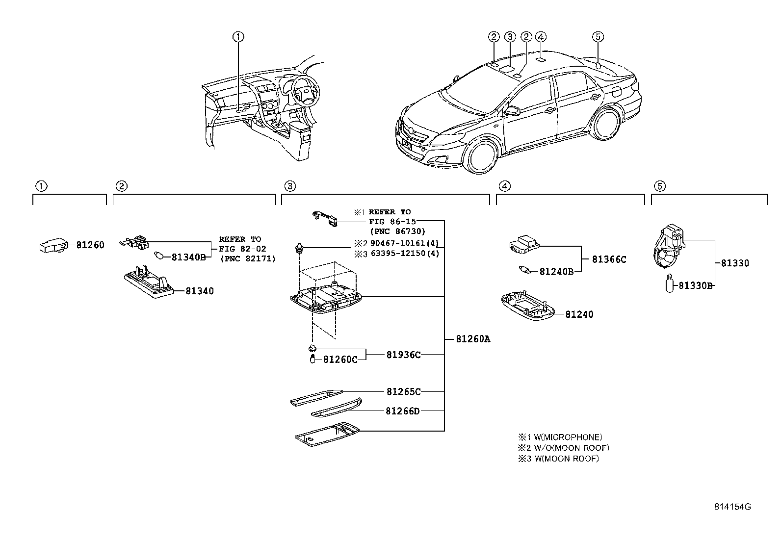 81260-12182-B0 LAMP ASSY, MAP product image
