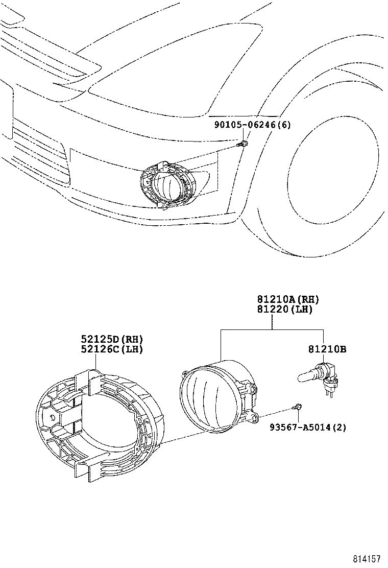 52126-0M010 BRACKET, FOG LAMP MOUNTING, LH product image