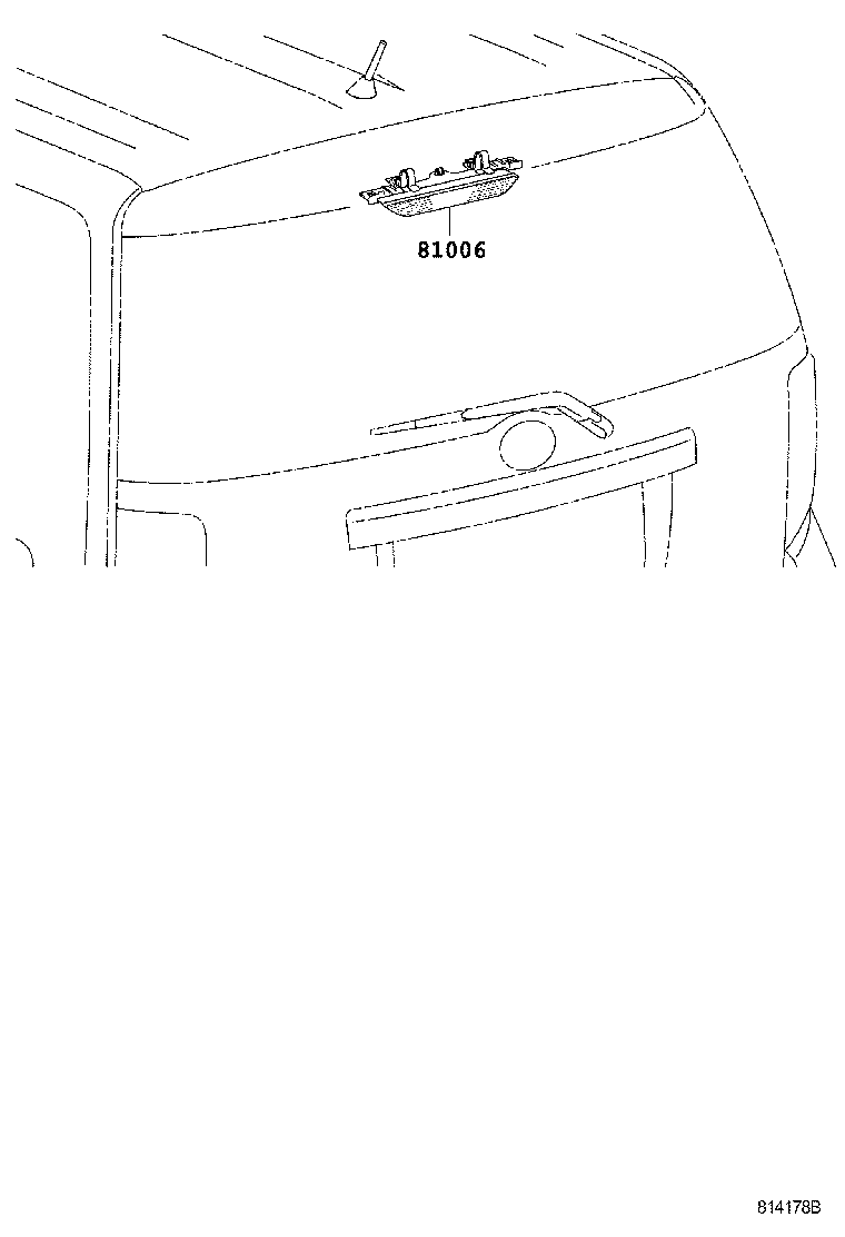 Toyota 81006-28010 LAMP SET, STOP CENTER
