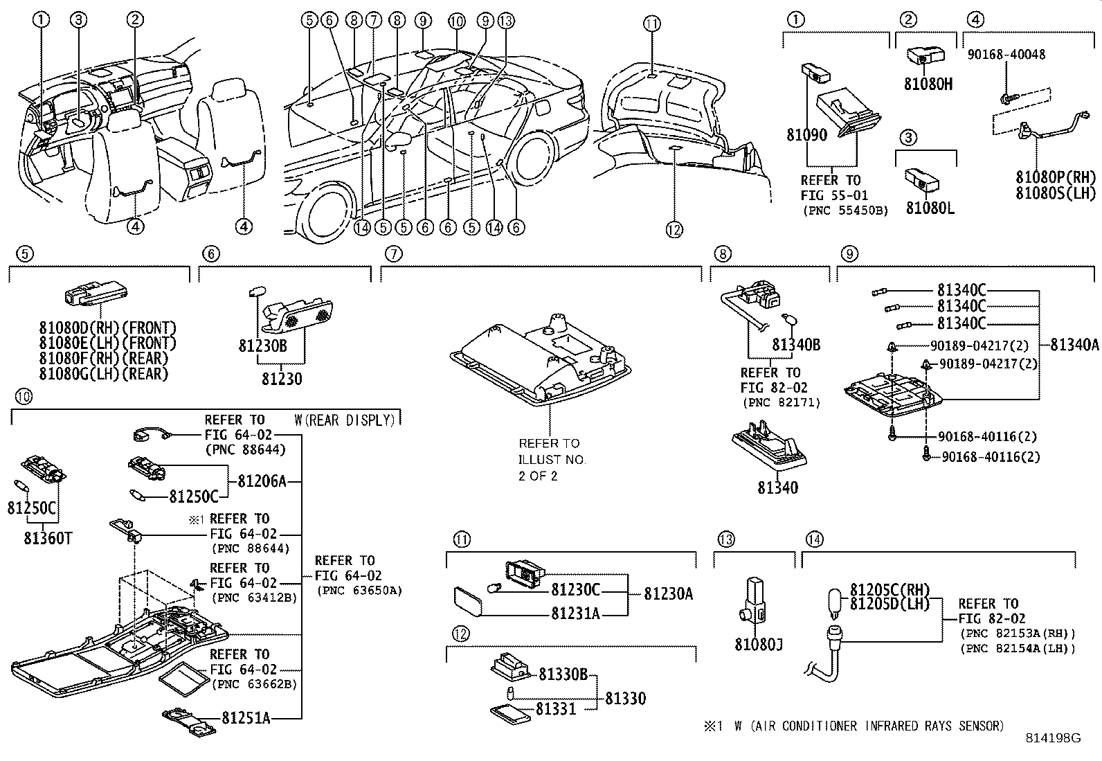 Toyota 81260-50641-B2 LAMP ASSY, MAP