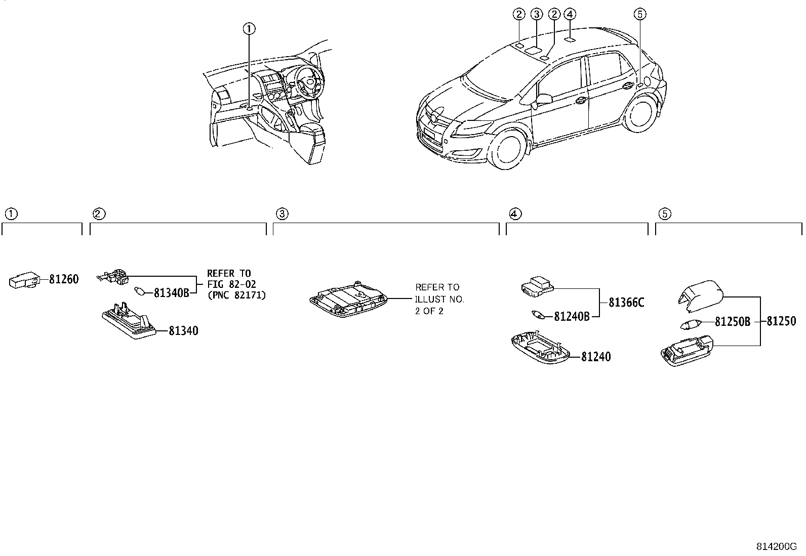 81260-12181-B0 LAMP ASSY, MAP product image
