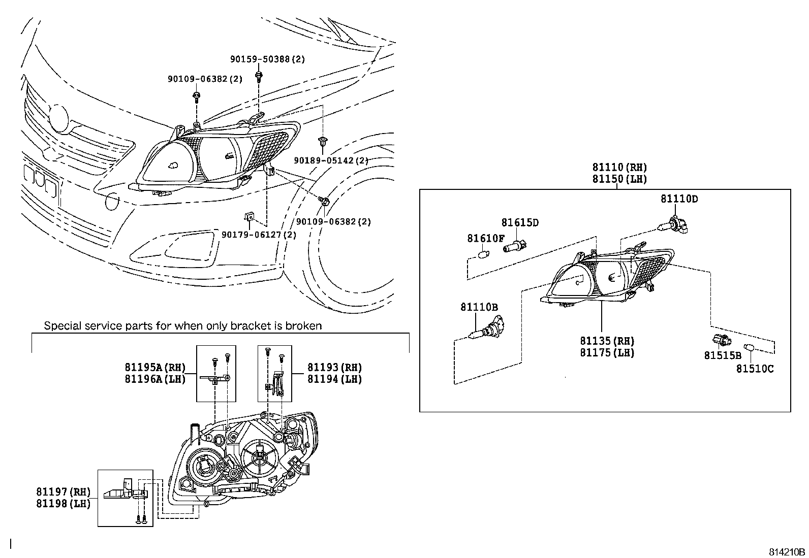 90069-81074 SOCKET, FRONT TURN SIGNAL LAMP product image