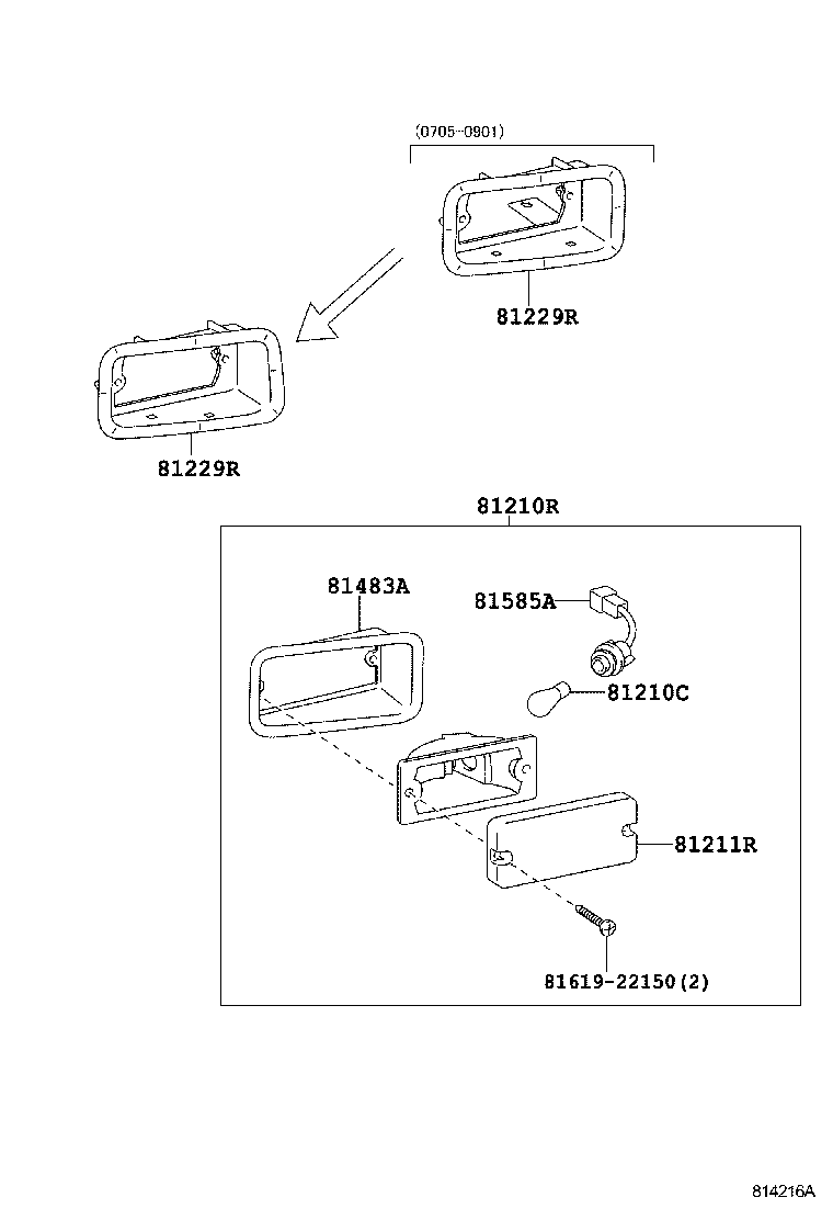 81595-48080 SOCKET & WIRE, REAR LAMP product image