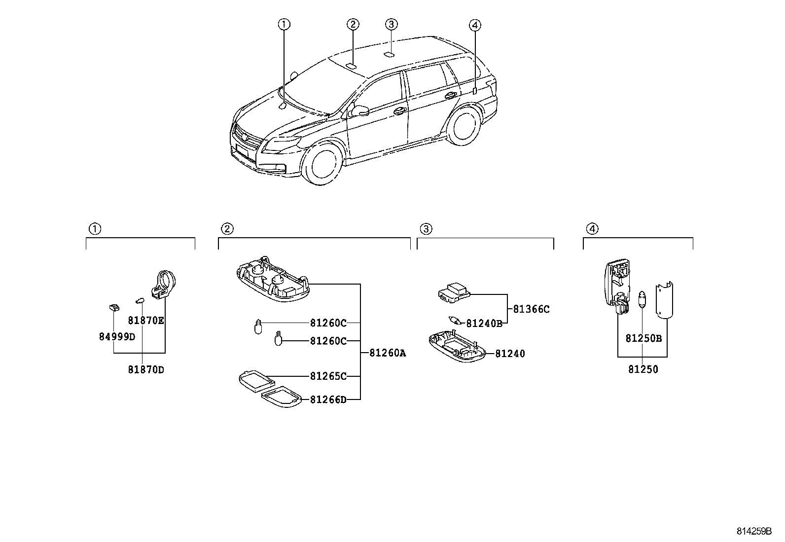 81260-52051-E0 LAMP ASSY, MAP product image