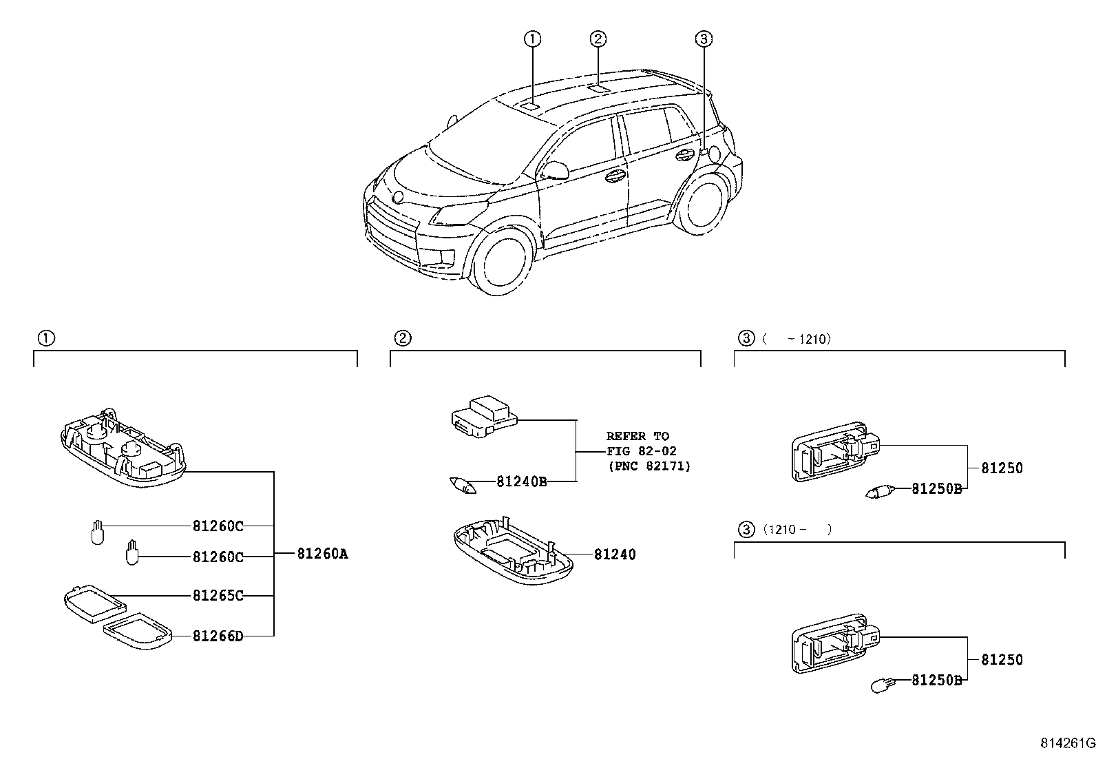 Toyota 81260-52030-B1 LAMP ASSY, MAP