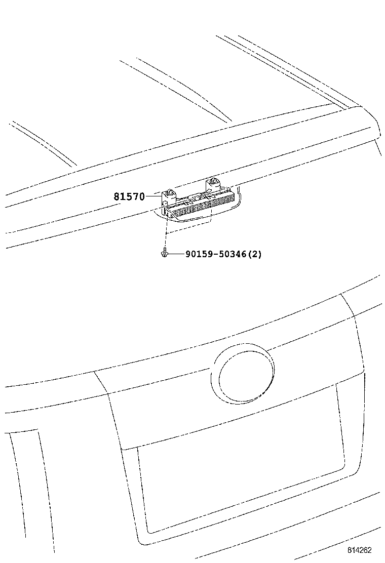 81505-52030 LAMP ASSY, CENTER STOP product image