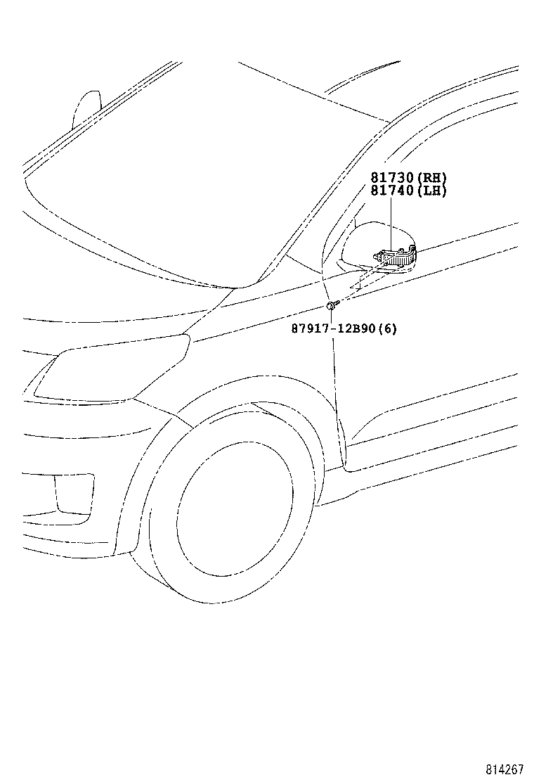 81740-12150 LAMP ASSY, SIDE TURN SIGNAL, LH product image