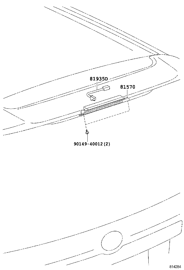 81935-28020 CORD ASSY, CENTER STOP LAMP product image