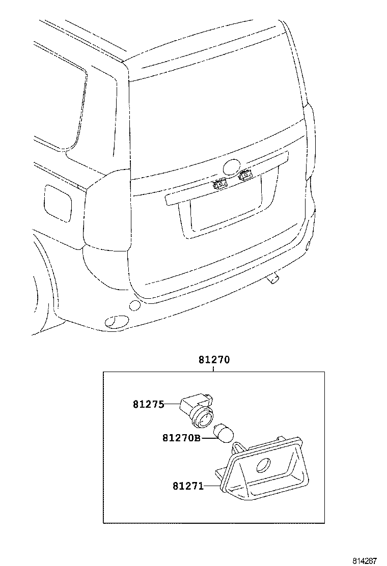 81270-12503 LAMP ASSY, LICENSE PLATE product image