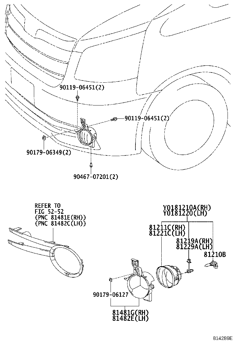 81482-28210 BRACKET, FOG LAMP, LH product image