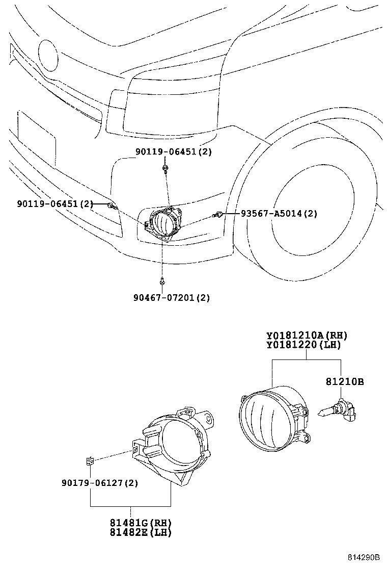 81482-28210 BRACKET, FOG LAMP, LH product image