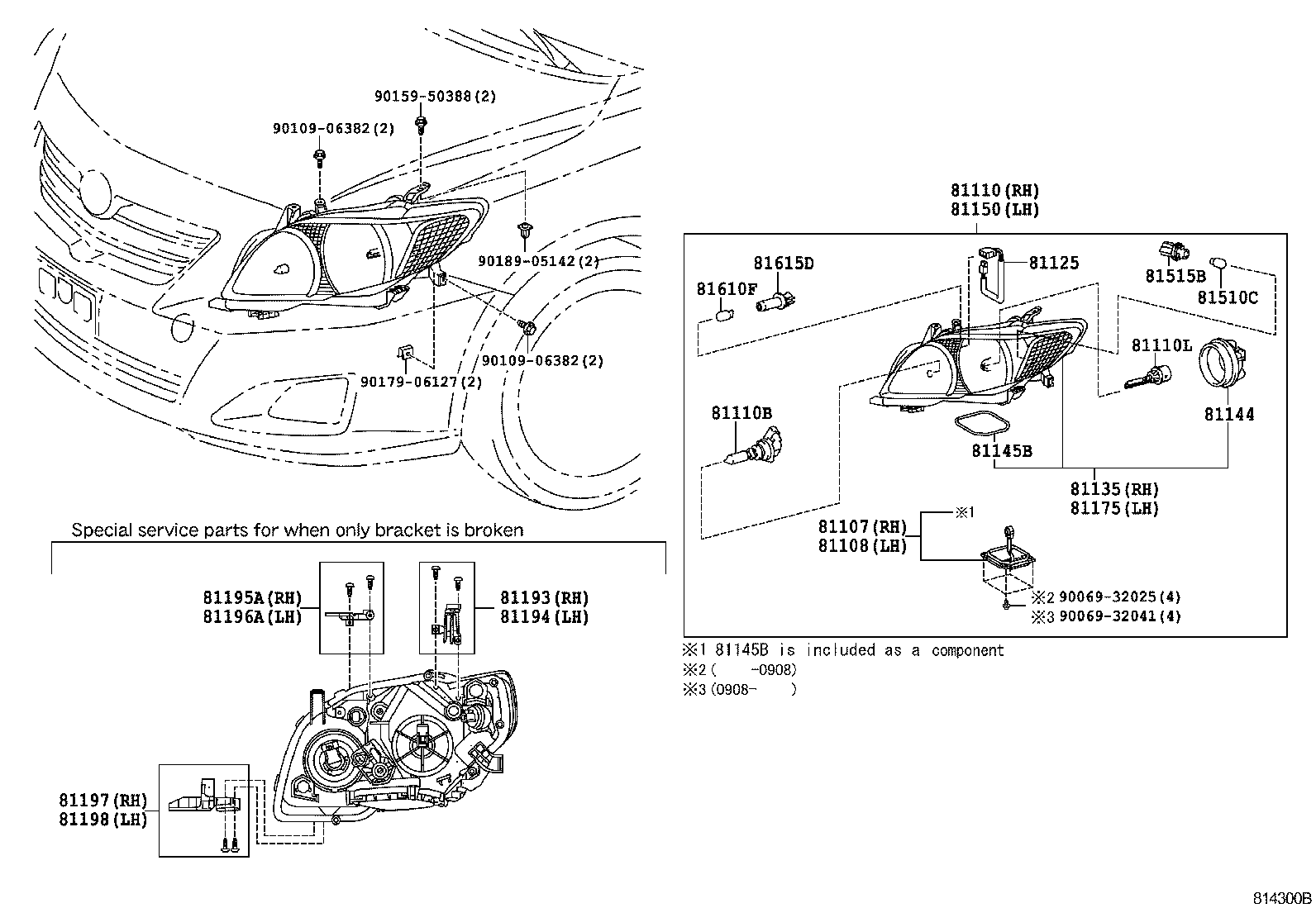 90069-81074 SOCKET, FRONT TURN SIGNAL LAMP product image